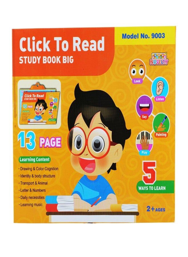 Braintastic Click to Read Interactive Learning Book for Kids | Talking Study Book with Sound Buttons | Early Education Toy for Toddlers & Preschoolers (3+ Years) - Image 1